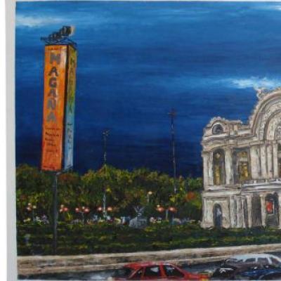 Bellas Artes 40x120 Diptico 2008